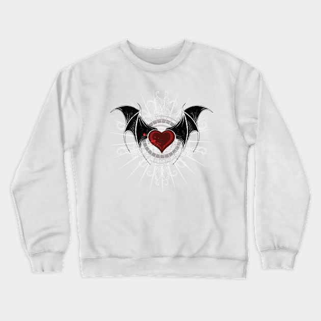 Vampire heart with wings Crewneck Sweatshirt by Blackmoon9